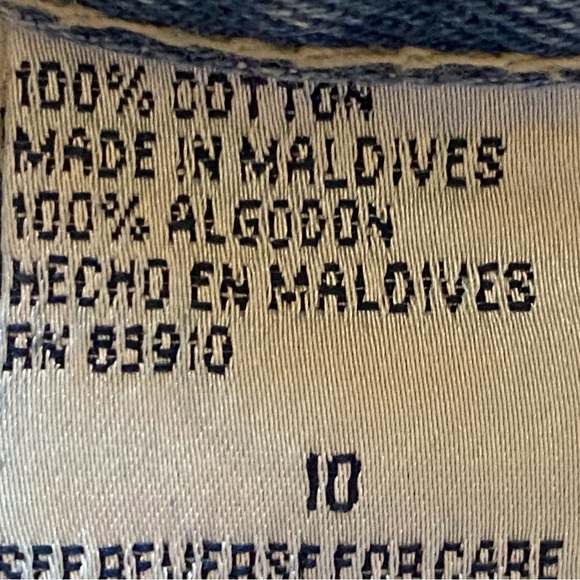 BILL BLASS VTG Denim Pencil Skirt Embroidered Embellished Rhinestones Sz S - Picture 9 of 10